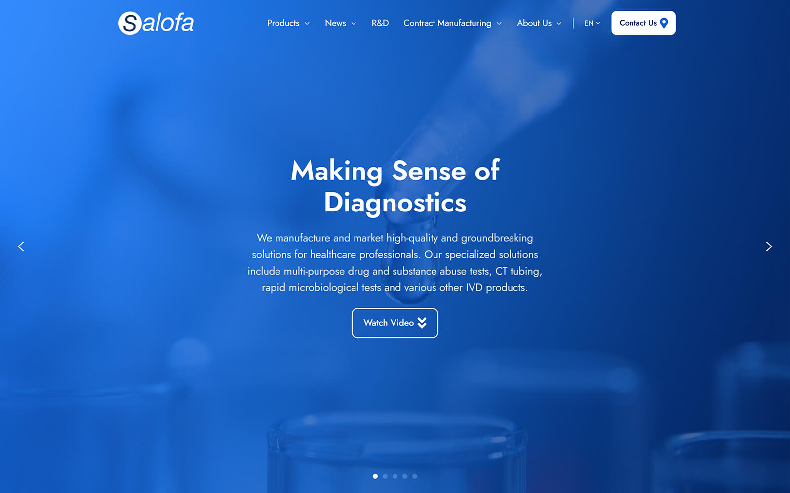The beautiful salofa.com website created with Act3 on the HubSpot CMS