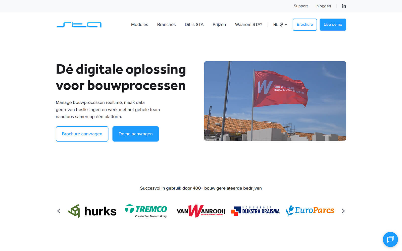 The beautiful stasoftware.nl website created with Act3 on the HubSpot CMS