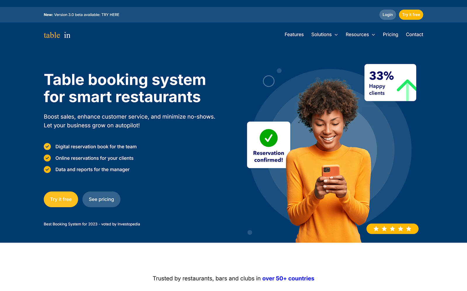 The beautiful tablein.com website created with Act3 on the HubSpot CMS