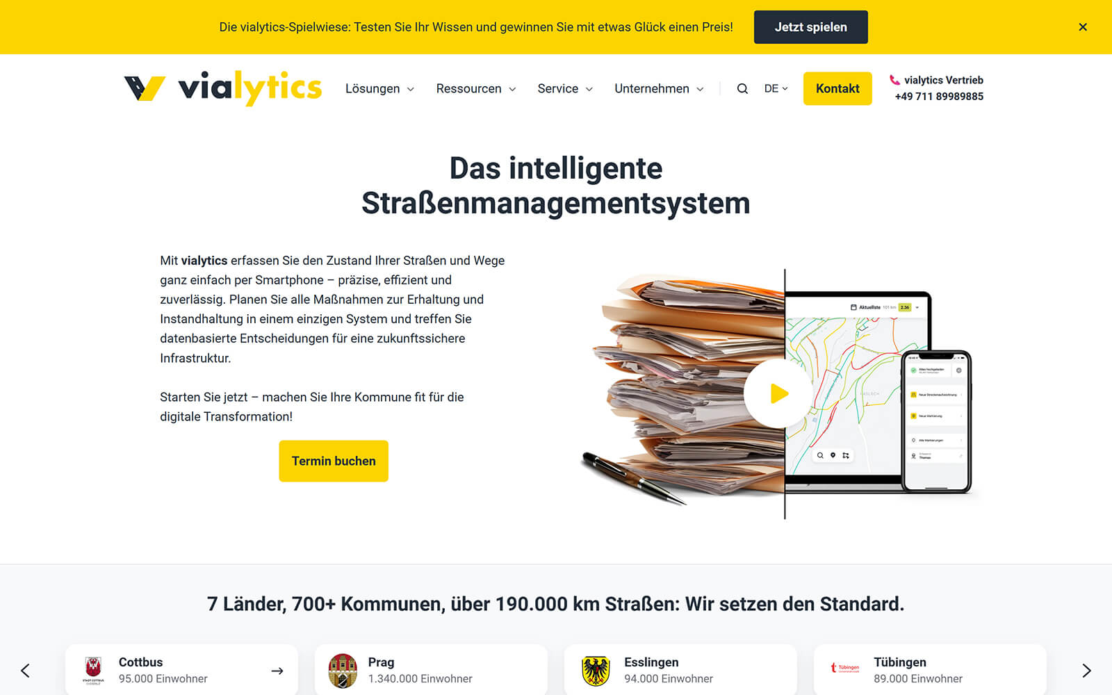The beautiful vialytics.de website created with Act3 on the HubSpot CMS