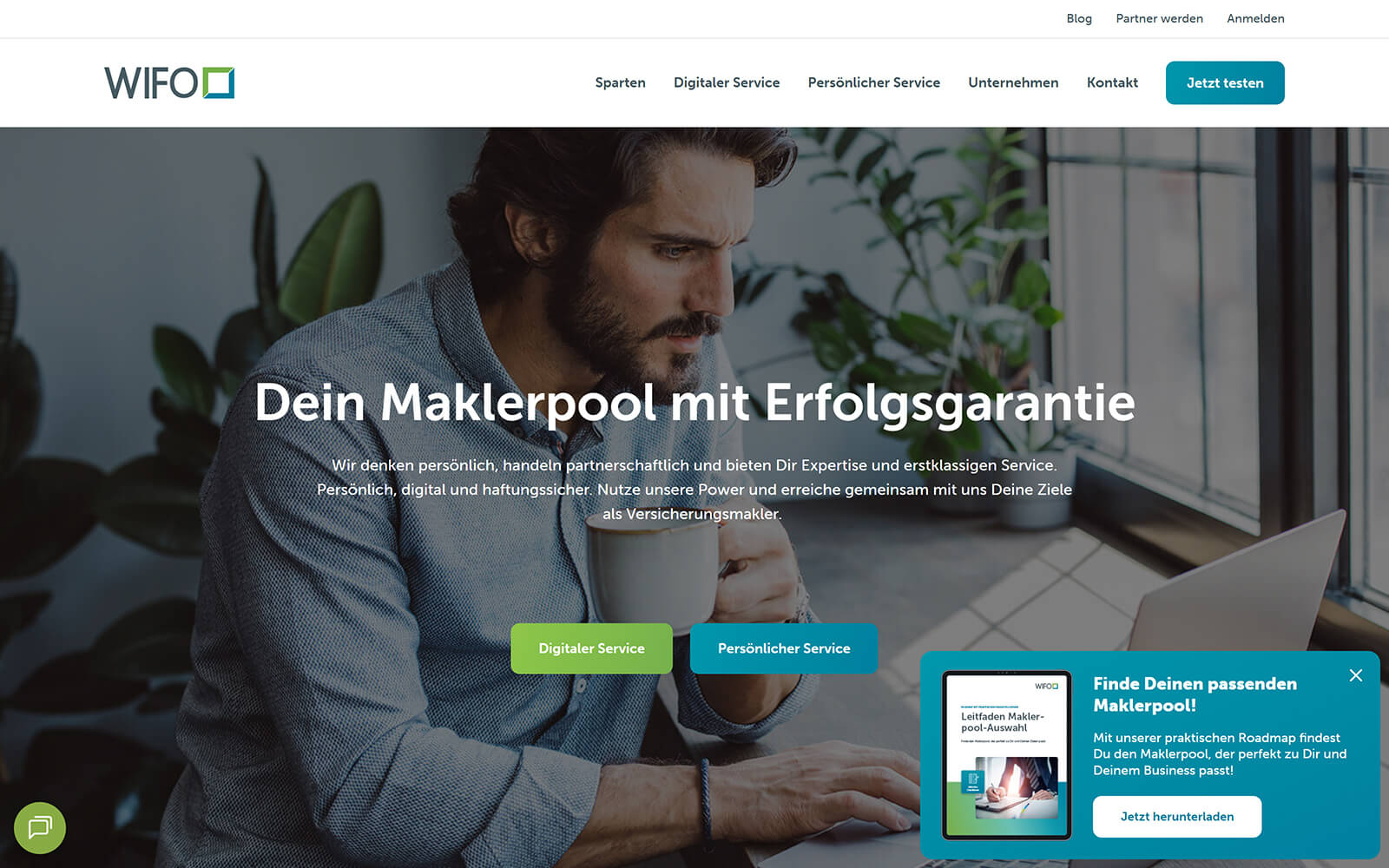 The beautiful wifo.com website created with Act3 on the HubSpot CMS