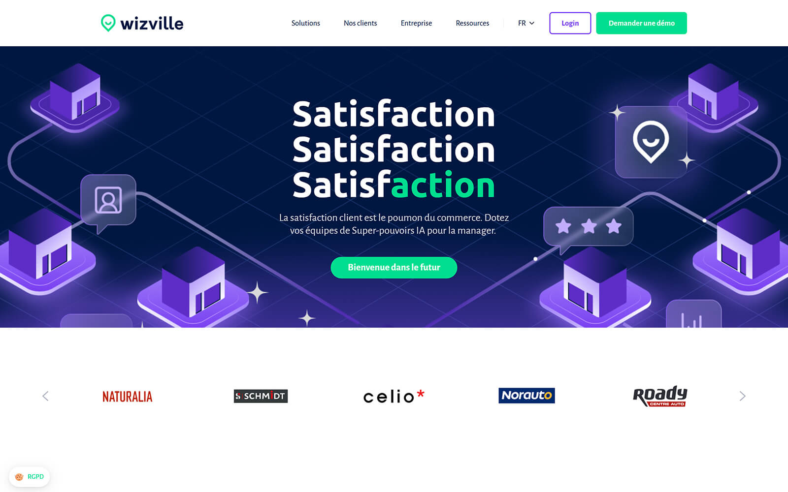 The beautiful wizville.com website created with Act3 on the HubSpot CMS