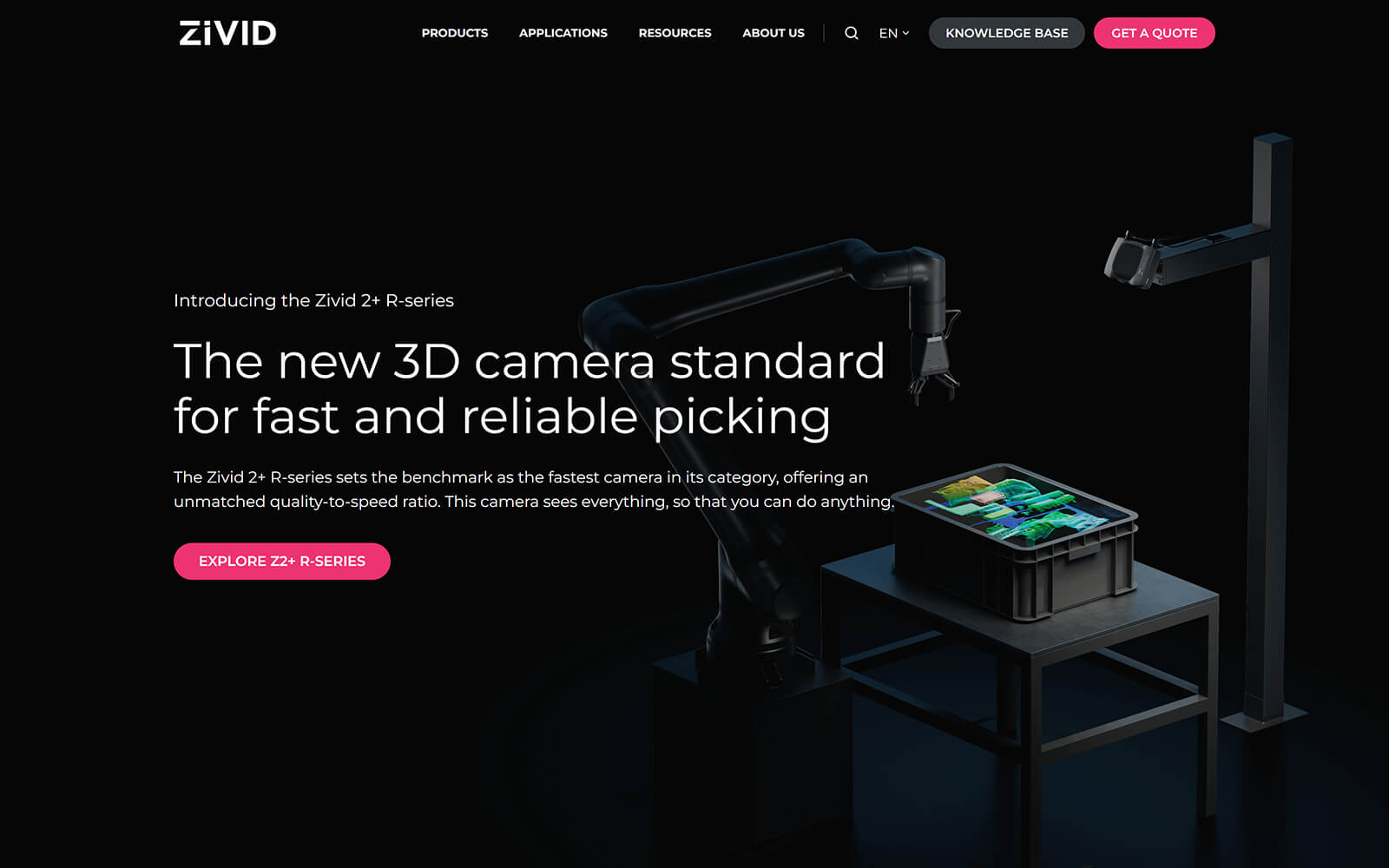 The beautiful zivid.com website created with Act3 on the HubSpot CMS