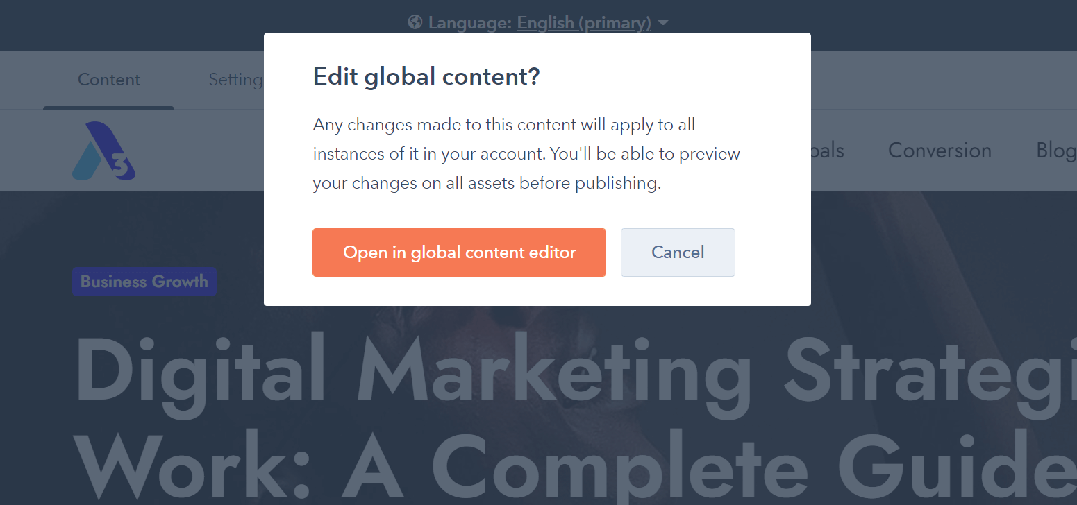 Act3 - Edit blog global sidebar