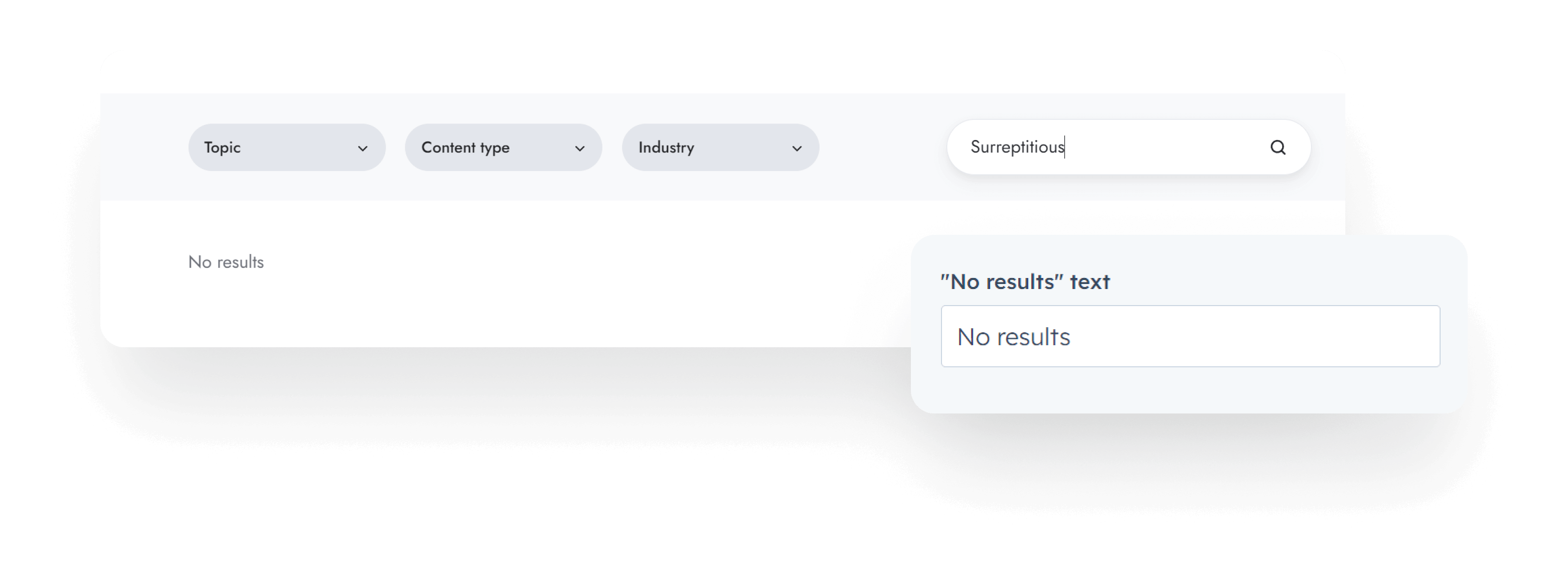 Act3 — listing no results option