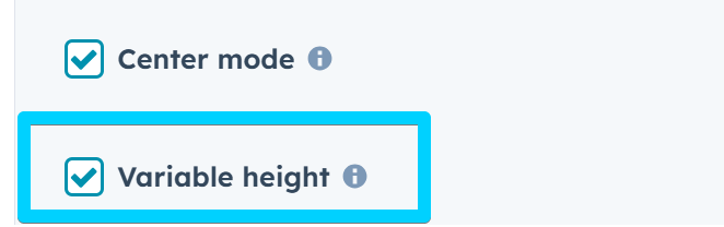 Variable height option