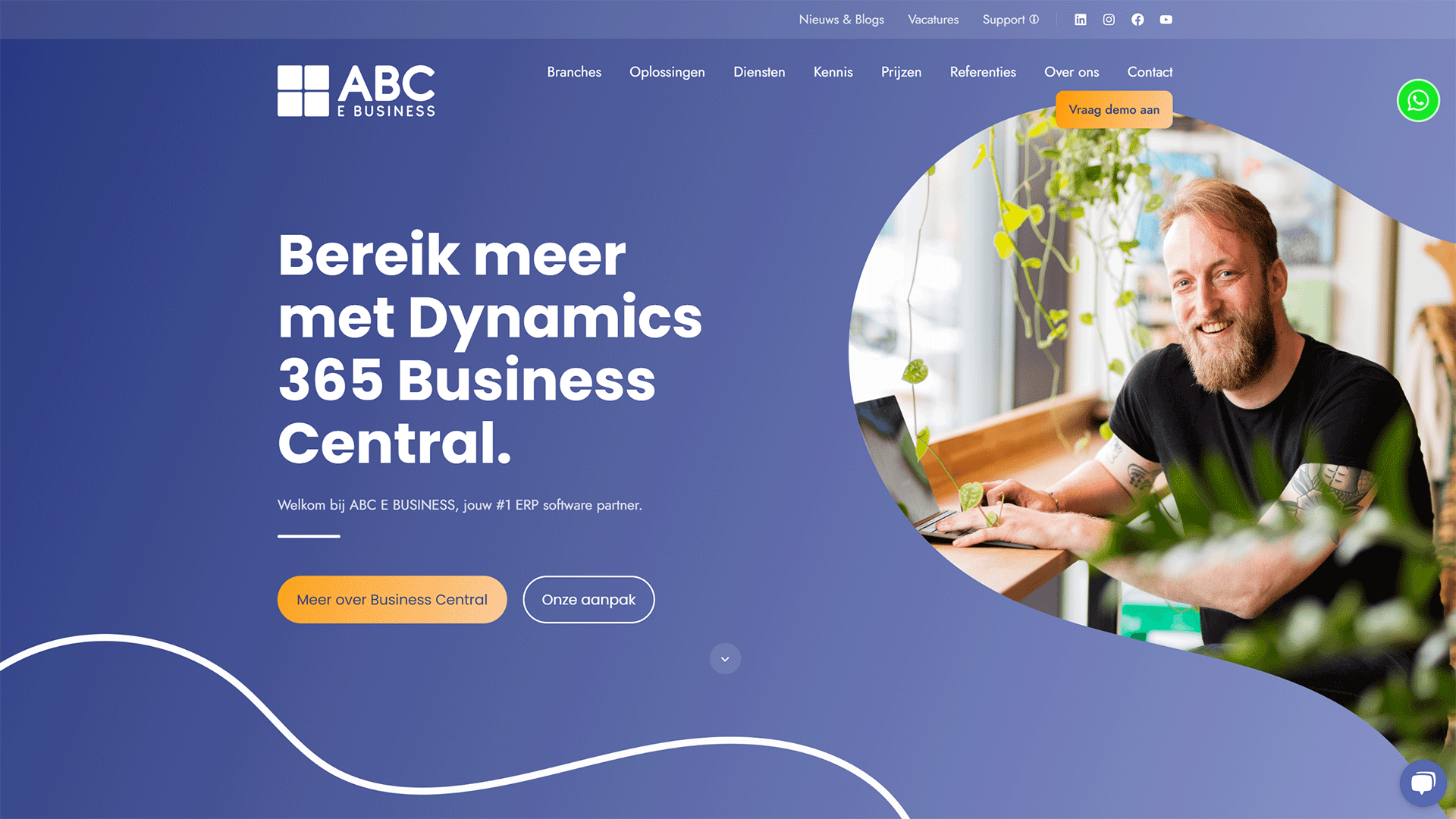 The beautiful abcebusiness.nl website created with Act3 on the HubSpot CMS