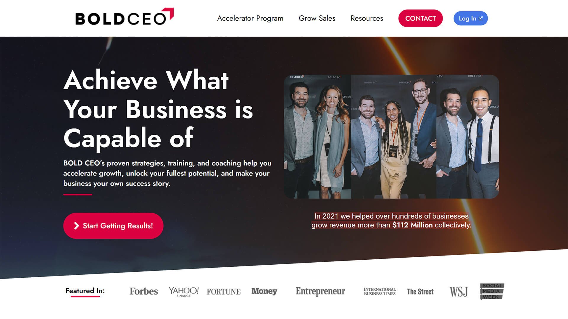 The beautiful bold.ceo website created with Act3 on the HubSpot CMS