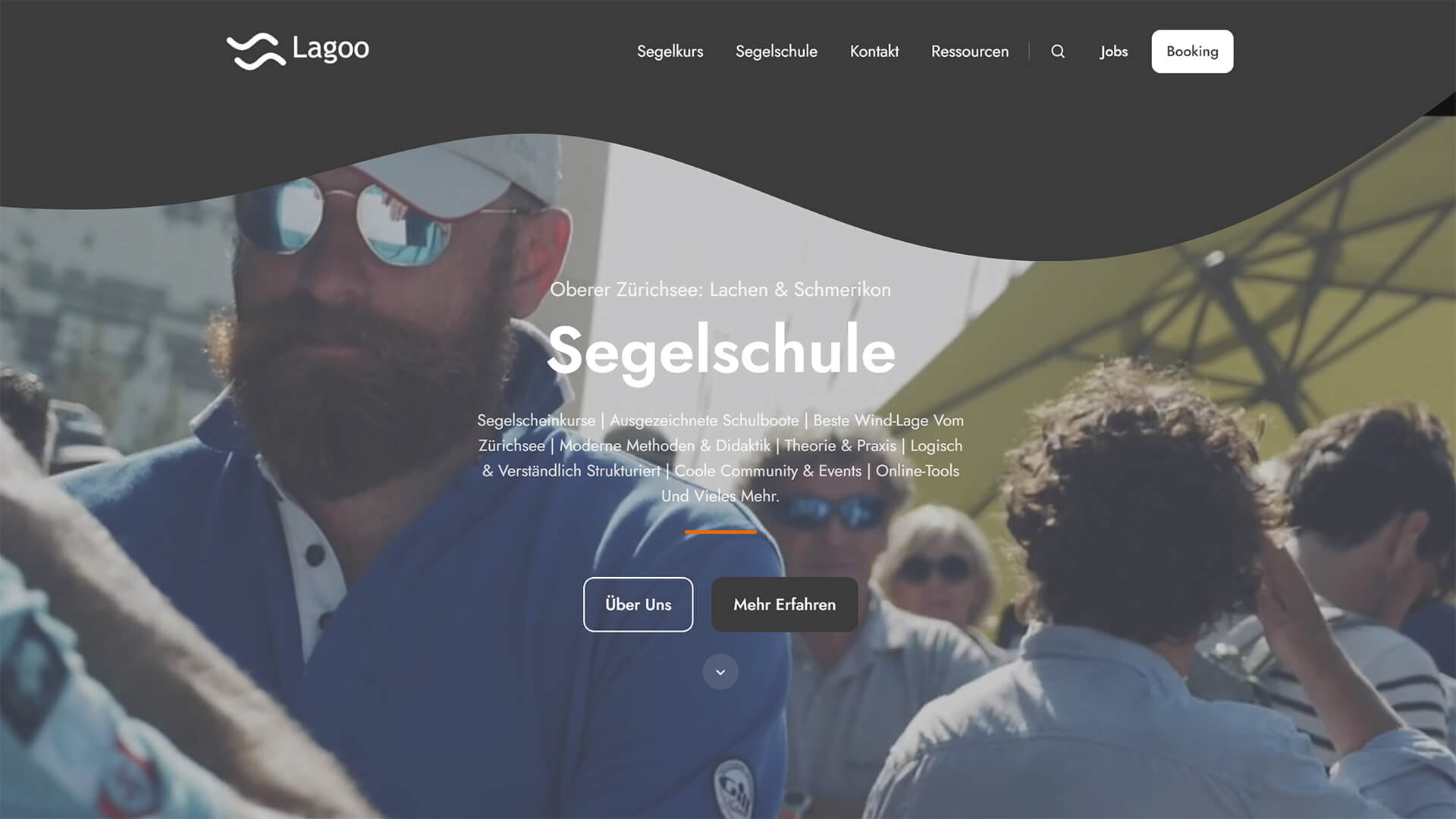 The beautiful lagoo.ch website created with Act3 on the HubSpot CMS