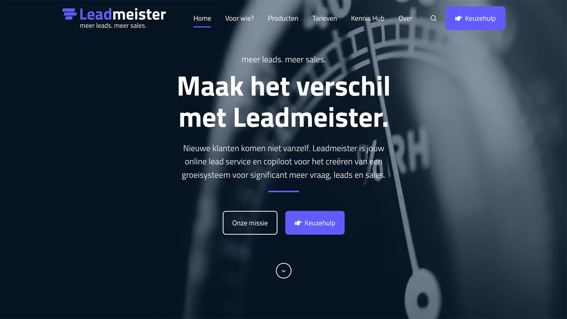 The beautiful leadmeister.nl website created with Act3 on the HubSpot CMS