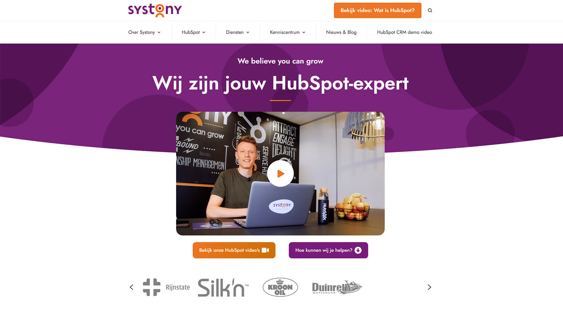 The beautiful systony.nl website created with Act3 on the HubSpot CMS